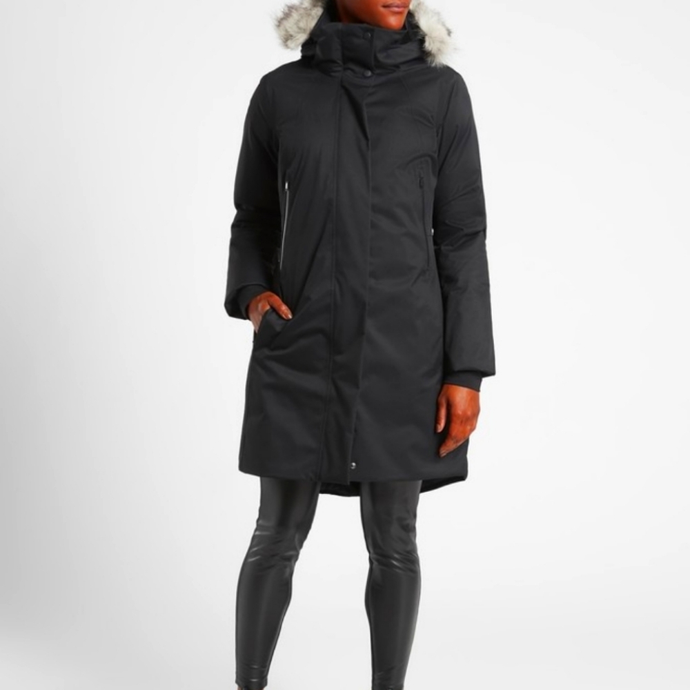 Athleta Winter Parka Coat, Black size large